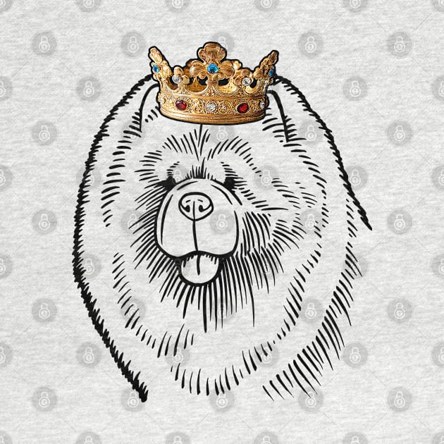 Chow Chow Dog King Queen Wearing Crown by millersye